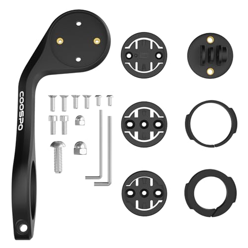 CooSpo Bike Computer Mount, Out Front Cycling Computer Extended Mount, Compatible with Garmin, Wahoo, Bryton, Bike Computer