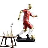 Regalo unico: mostra la tua passione per il calcio con questa statua del giocatore di calcio realizzata in modo intricato, un regalo per compleanno, Capodanno, San , Festa dei bambini o Natale. Il suo design raffinato aggiunge un tocco di raffinatezza a qualsiasi spazio abitativo, rendendolo un centrotavola decorativo ideale per gli appassionati di sport.