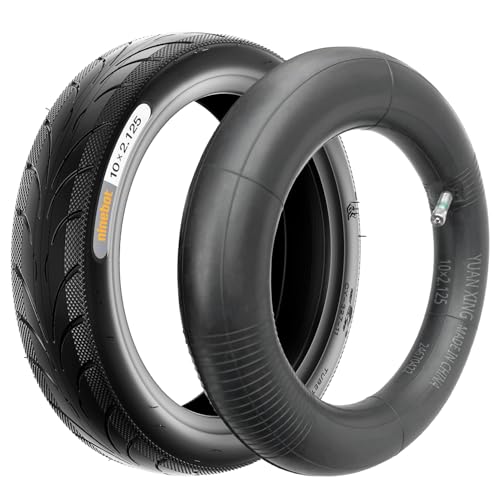 10x2.125 Outer Tire Inner Tube Compatible with Ninebot by Segway Kickscooter F25/F30/F40/F65/D18W/D28U10 Inch Non-Slip Tyre Original Inflatable Inner and Outer Tires(10x2.125 Outer Tire + Inner Tube)