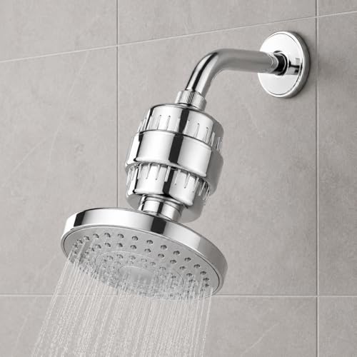 Image of 20 Stage Shower Head Filter for Bathroom Hard Water Softner SF-20 Pro | Water Softener | Hard Water Filter Tap, Reduces hair fall, Protects Skin | Remove Chlorine and Harmful Chemicals (Pack of 1)