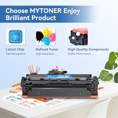 Image of MYTONER 067 Toner Cartridge Set Compatible Replacement for Canon 067 067H Toner for Color imageCLASS MF656Cdw LBP632Cdw MF654Cdw MF653Cdw LBP633Cdw MF650C LBP630C Printer (4 Pack 067 High Yield Ink)