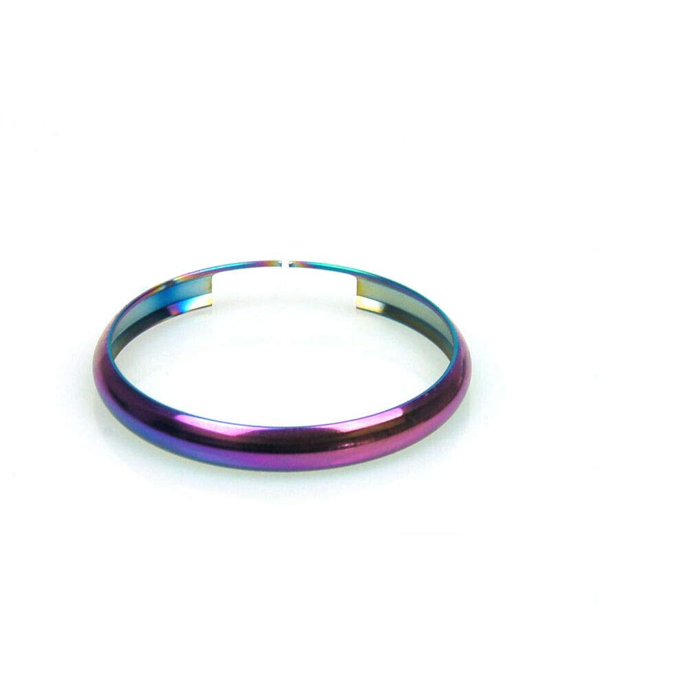 MOTO4U Stainless Steel Smart Key Fob Ring Rim Trim Cover Replacement for Mini R55 R56 R57 R58 R59 R60 in chrome multicolor