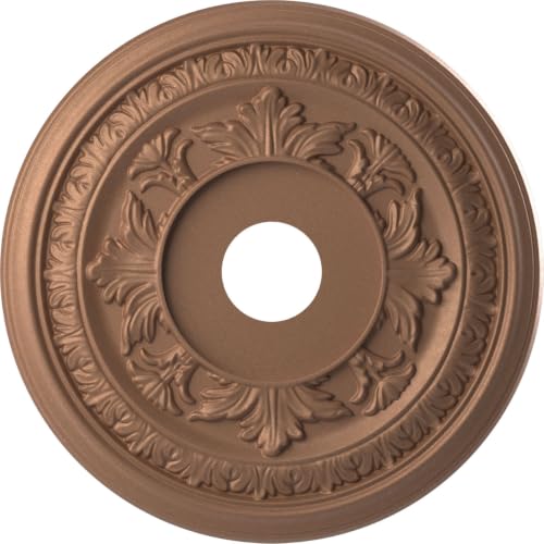 Image of Ekena Millwork 19 inchOD x 3 1 /2 inchID x 1 inchP Baltimore Thermoformed PVC Ceiling Medallion (Fits Canopies up to 7 3 /4 inch), Aged Copper