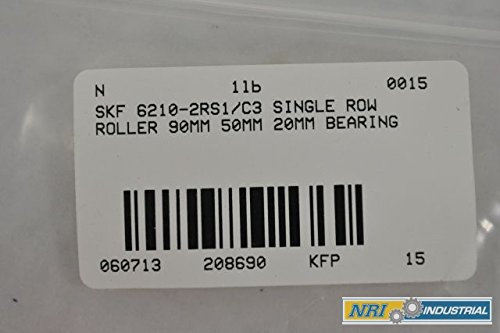 New SKF 6210-2RS1/C3 Single Row Roller 90MM 50MM 20MM Bearing B208690