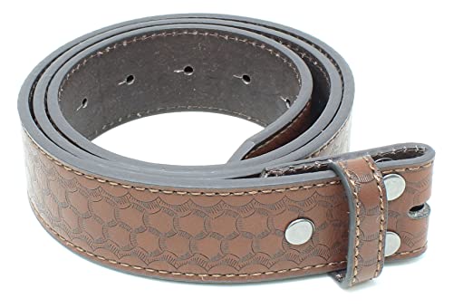 BC Belts Leather Belt Strap with Dragon Scale Embossed Pattern 1.5" Wide with Snaps2