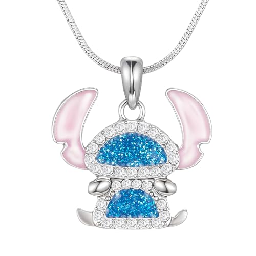 JWDWYX Stich Themed Birthday Gift Necklace for Girls