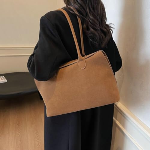 Solid Warm Winter Suede Underarm Bag Simple Large Capacity Shoulder Bags Outdoor Practical Tote Bag for Women 20254