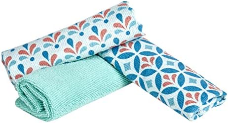 Spontex Mosaik Microfibre Cloths 3pk
