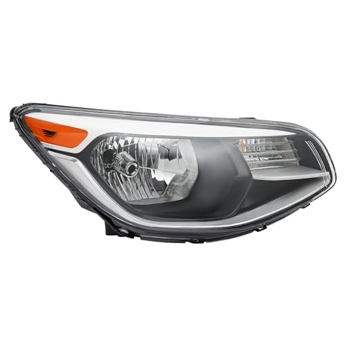 FTUREPAC Headlights Assembly fit for 2014 2015 2016 2017 2018 2019 Kia Soul Halogen Passenger Right Side, Replacement Headlamp Black Housing Clear Lens