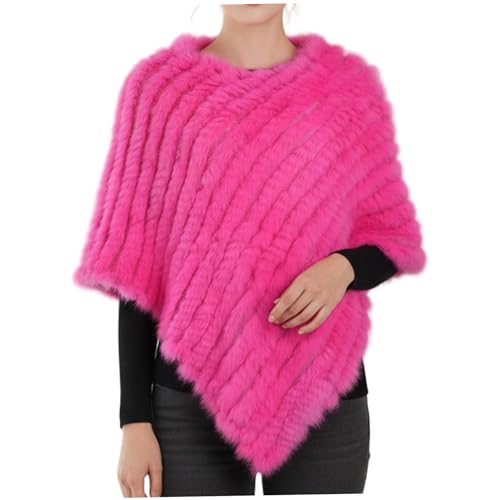 Poncho en fourrure pour femme élégant et cape triangulaire chic