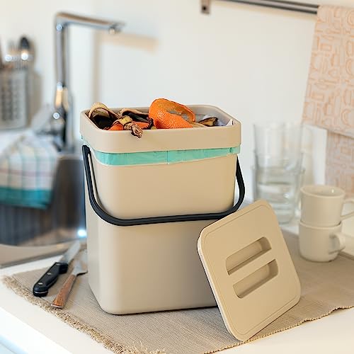 Perfetto Pattumiera Umido/Rifiuti Organici Da Appendere - Coll. Gino - 5 Lt. - Ghiaccio - 2