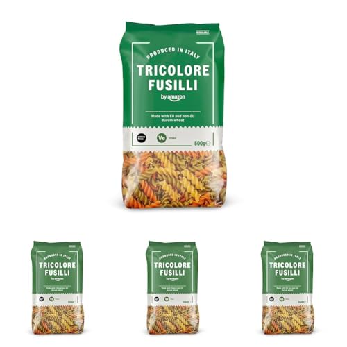 by Amazon Fusilli Tricolor, 500g (Paquete de 4)