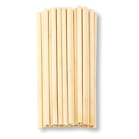100PCS Wood Dowel Rods Sticks for Craft, Wooden Assorted Popsicle Stick Unfinished Wood Macrame Pole for Crafting Cake Support Stacking Dowls Cardboard Kids - Φ1/4 x 12 Inch Long Cover