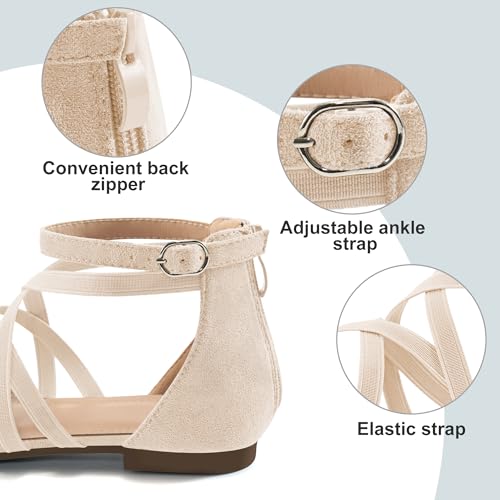 Image of Reimferce Womens Ballet Flats for Wedding: Comfortable Dress Work Flat for 2026 - Ladies Dressy Zipper Walking Shoes