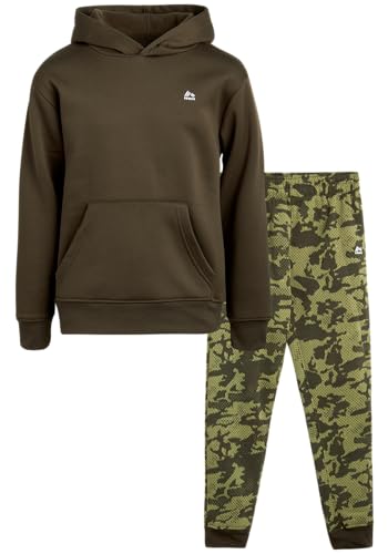 RBX Boys Sweat Suit Set - 2 Piece Cozy Fleece Pullover Hoodie and Athletic Jogger Sweat Pants for Boys (Sizes: 8-12)