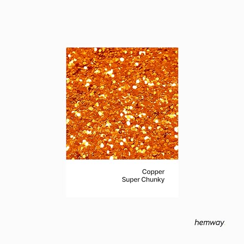 Hemway Ultra Sparkle Glitter Copper 100g Super Chunky - Image 2