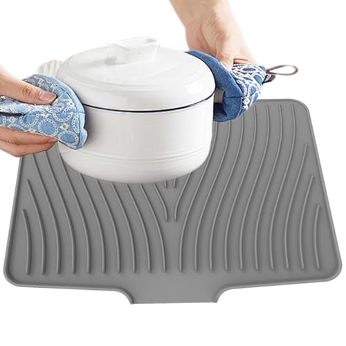 Tapis de séchage de cuisine en silicone protégeant contre l'humidité de la vaisselle