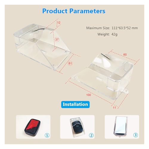 Housse de pluie pour sonnette extérieure boîtier étanche transparent lot de 4 - 8