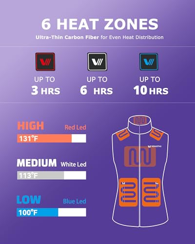 Venustas Women's Heated Vest with Battery, Lightweight Quilted Vest for Women