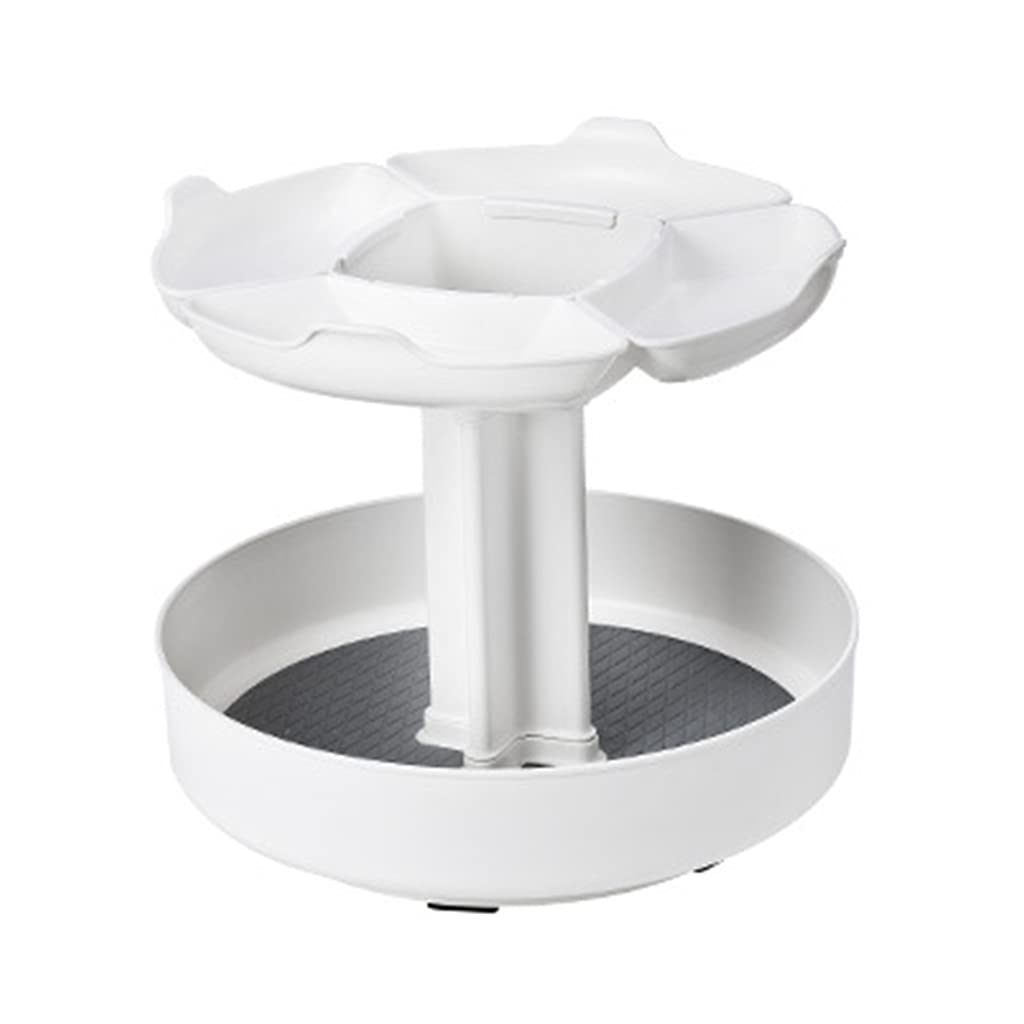 30 cm runder Drehteller, doppellagiges Gewürzregal, Trennwand, drehbares Gewürzregal, rund, geeignet für Küchenschrank, Lagerregal, praktisch für mehrere Anwendungen – Freund