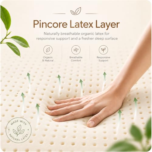 Image of Springtek Supernova Premium Hybrid Latex Mattress Queen Size 75x60 | Medium Firm 6 Inches 100% Natural GOLS Certified Pincore Dunlop Latex Mattresses | 3 Layer HD Foam Orthopedic Bed Gadda|75x60 Inch