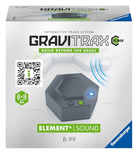 Ravensburger GraviTrax Power Element Sound 27466 - GraviTrax Erweiterung für Deine Kugelbahn - Murmelbahn und Konstruktionsspielzeug ab 8 Jahren, GraviTrax Zubehör kombinierbar mit Allen Produkten