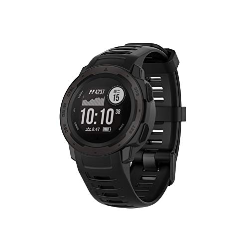 Correa de silicona para Garmin Instinct negra miniatura 1