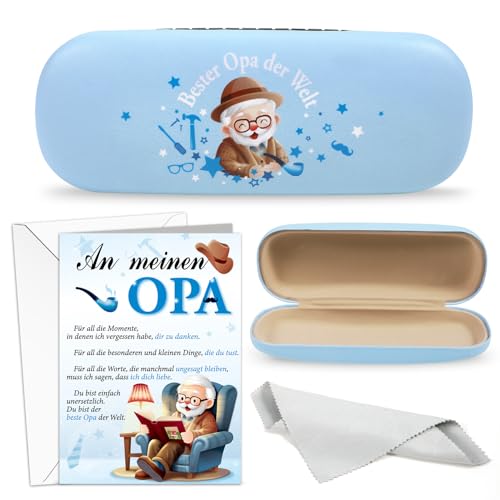HOWAF Brillenetui für Opa Geschenke, Brillenetui Opa, Bester Opa Geschenk, Geschenk für Opa Weihnachten Geburtstag