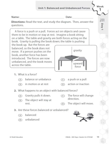 180 Days: Hands-On STEAM: Grade 3 (180 Days of Practice)