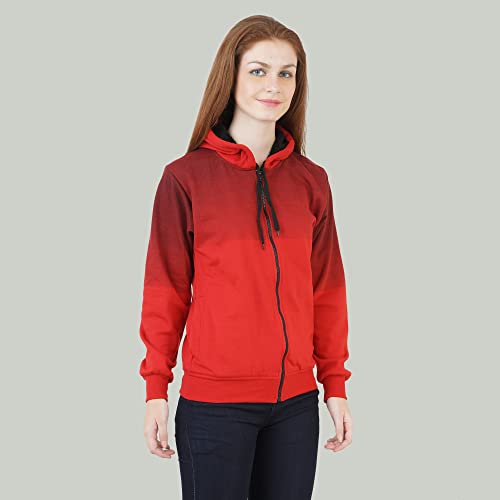 Image of AHHAAAA Women's Cotton Zipper Hooded Hoodies Sweatshirt