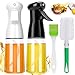 Pulverizador Aceite, Dispensador de Aceite, 2PCS Oliva Aceite Vinagre Spray con Cepillo de Cocina para Cocinar Ensalada, Hornear, Pan, Freidora Aire, BBQ (210ml)