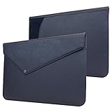 MacBook Pro Touch 15' (2016, 2017) Sleeve, Snugg - Riverside Blue Leather Sleeve Case Protective Cover for MacBook Pro Touch 15' (2016, 2017) 15' Touchbar