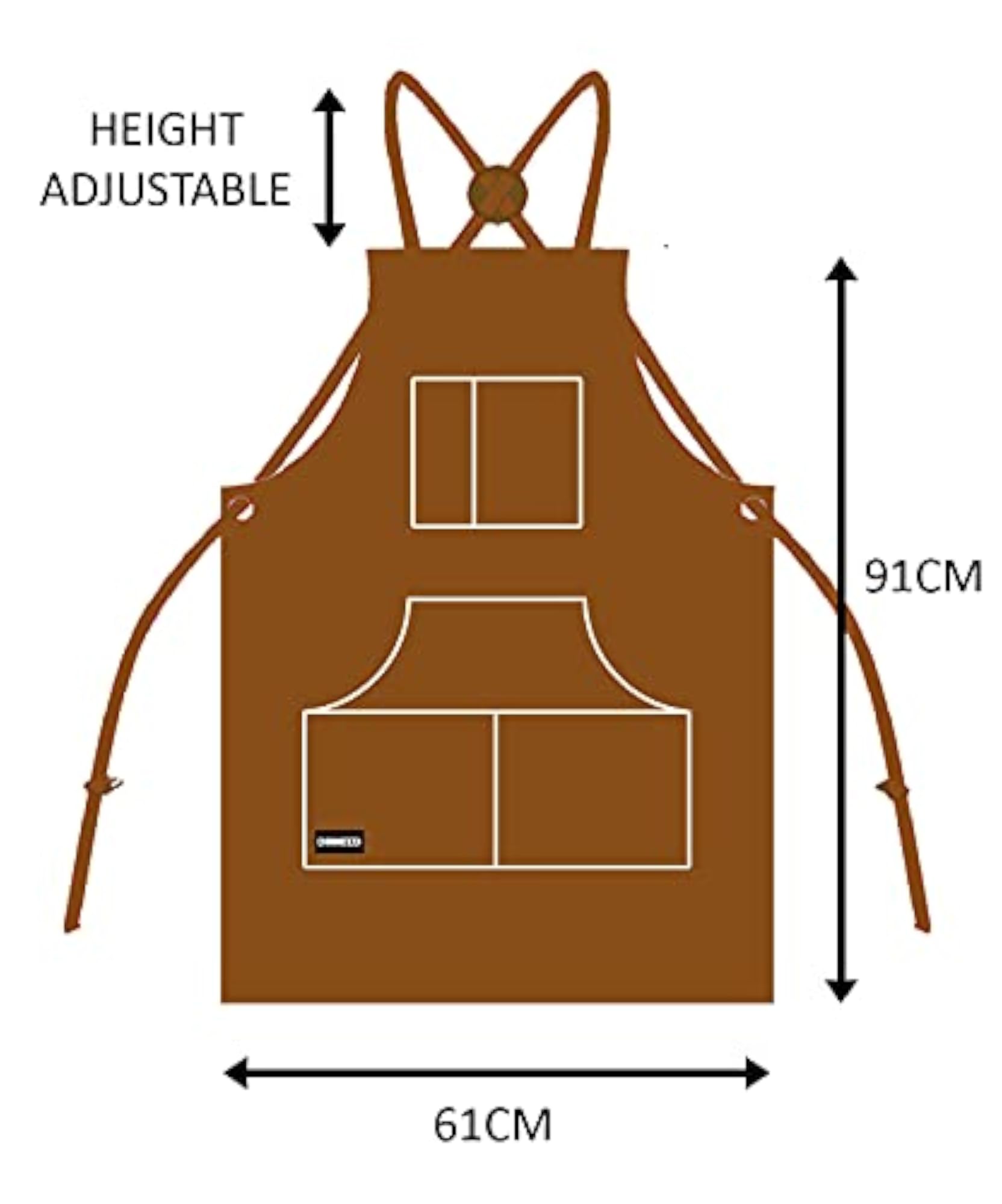 Leather Welding Apron with Pockets for Men, Heavy Duty