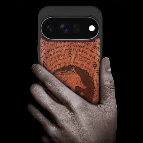 Coque Pixel 11 compatible Magsafe Antichoc Étui Bois Google Pixel 11 Loup Rosé - 2