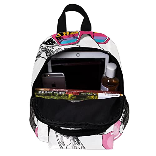 Sac à dos à carreaux multicolore mignon pour enfants - 5
