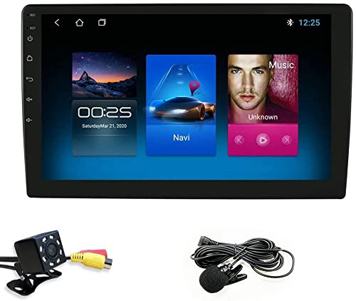 10.1 2.5D Touch Screen Android 10 Car Stereo 1G+16G Bluetooth GPS Navigation Head Unit Multimedia Radio Music Video Player with Rear View Camera