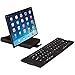 immagine 3Tastiera Bluetooth IKOS Mini portatile pieghevole piccolo ultra sottile QWERTY Layout per iPhone iPad Air Pro iOS, Android, Windows Smartphone Microsoft Tablet PC (tastiera pieghevole, Black)