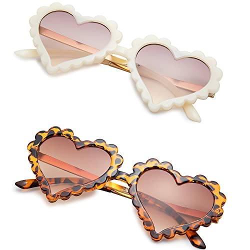 Coasion Kids Heart Girls Sunglasses Uv 400 Protection For Toddler Party Beach Shades Age 3-10 cover