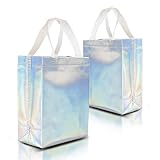 Nush Nush Iridescent Gift Bags Medium Size – Set of 12 Stunning Reusable Holographic Gift Bags With
