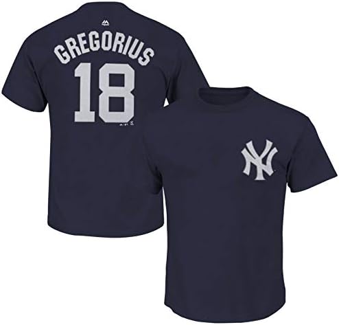 Majestic Athletic Didi Gregorius New York Yankees Name and Number Navy T-Shirt Jersey Navy