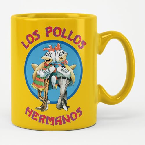 Breaking Bad Officiellement Sous Licence Los Pollos Hermanos Tasse à Café, Mug (Jaune)