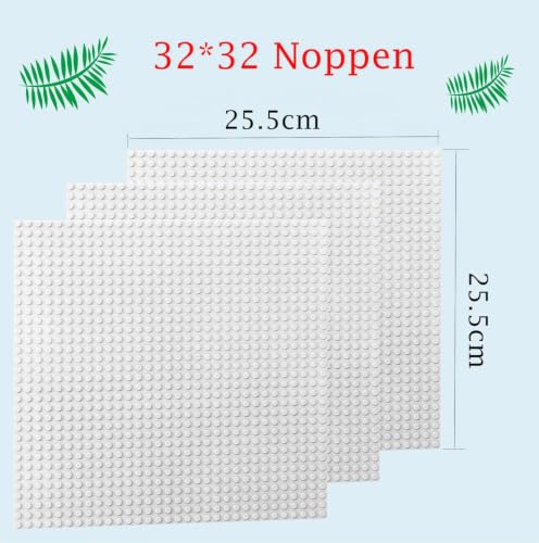 HUYIYI 12 Platten-Set Bauplatte Kompatibel mit Meisten Marken,Kompatibel mit Bauplatte Classic,25,5 x 25,5cm… – Ansicht 2