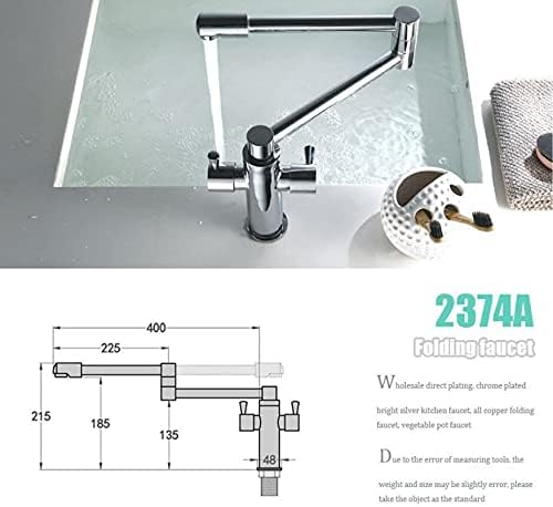 Miniatura 2 de ZXZB Grifo de fregadero de cocina para bar comercial de granja grifo de cocina plegable de una sola palanca caliente y fría cepillo de aceite