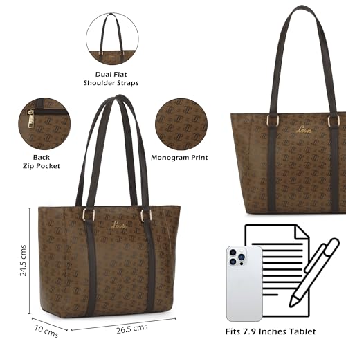 Image of Lavie Women's Mono LL Veronica Tote Bag for Women | Tote Handbag for Work | Ladies purse | Stylish Shoulder Bag | Gift for Women