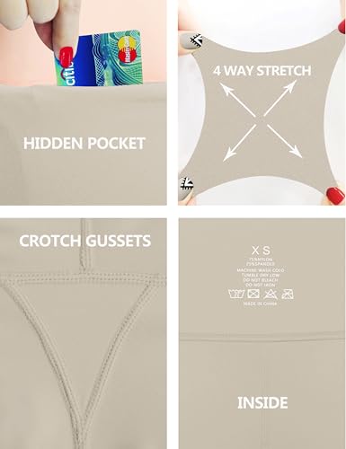 Image of BUBBLELIME 29 inch /31 inch /33 inch /35 inch /37 inch 3 Styles Women's High Waist Bootcut Yoga Pants Basic /Side Pockets Tummy Control Workout Flared
