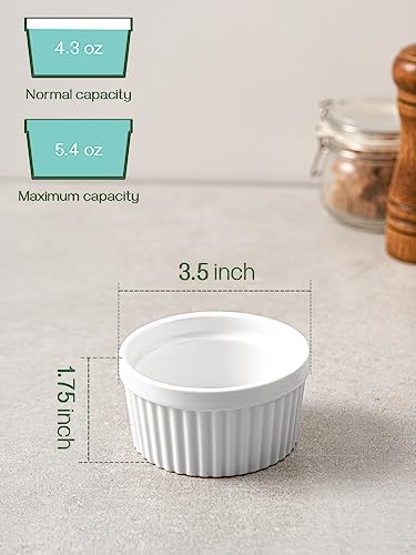 Dowan RAMEKINS01 Ramekins 4 Oz Oven Safe thumb #1