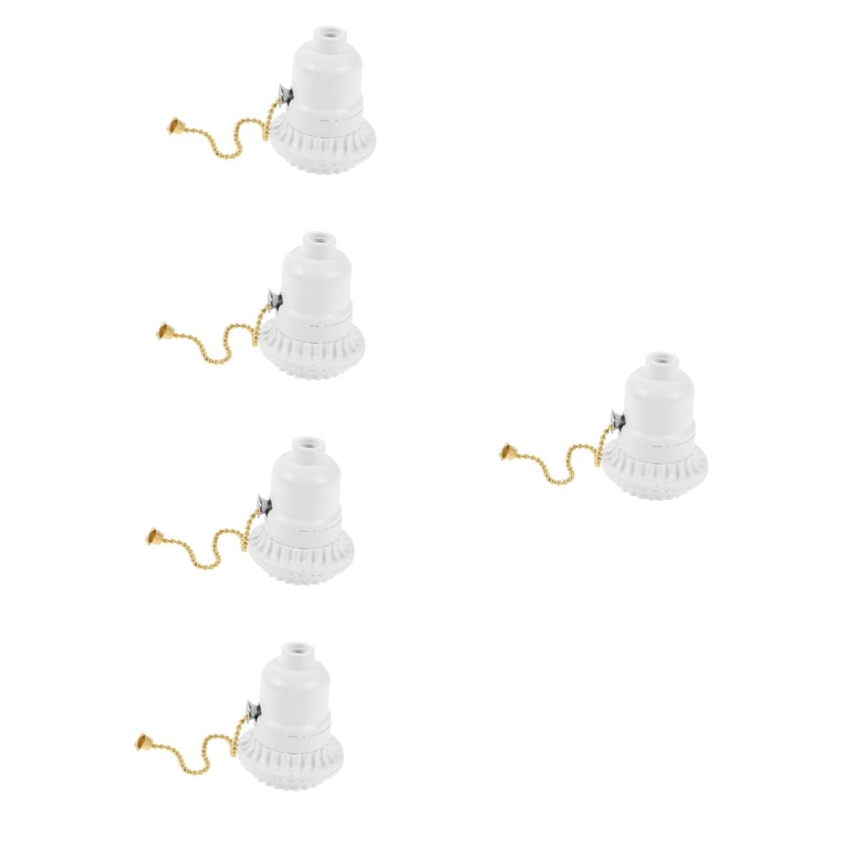 Angoily 5stücke Pull Chain Lampenfassung Mit Schalter Für -leuchten Tischlampe Zubehör Für Wohnräume Garagen Und Halbrund