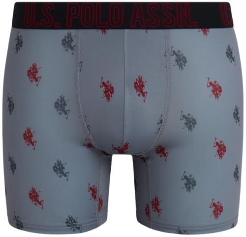 U.S. Polo Assn. Mens Boxer Briefs - 5 Pack Moisture Wicking Performance Mens Underwear Boxers with Contour Pouch (S-XL)4