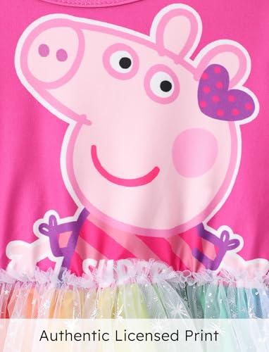 Peppa Pig Toddler Girls Dress for Fall Long Sleeve Tutu Dresses for Birthday Party Tulle Princess Dress Little Girl Size 2-6T3