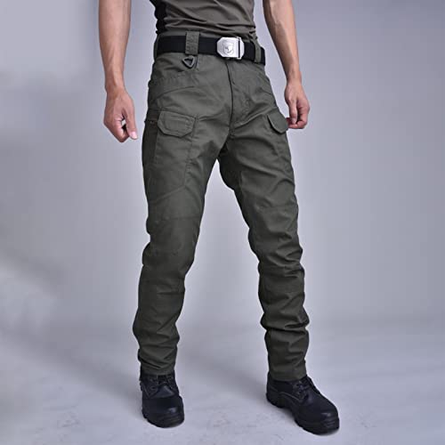 OIOLOYJM Military Cargo Pants for Men Hiking Relaxed Fit Work Waterproof Stretch Tactical Lightweight Outdoor Travel Pant